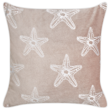 Throw Cushion CERAMIUM 45 x 45 cm Velvet Pastel Pink Floral Pattern