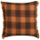 Beliani Throw Cushion BARJA 45 x 45 cm Orange Checked 1