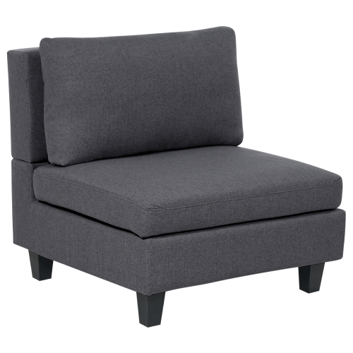 Beliani 1-Seat Section UNSTAD Dark Grey Fabric