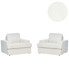 Set of 2 Armchairs ALLA Boucle Off-White