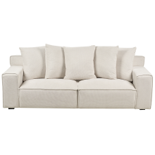 Sofa 3 Seater VISKAN Chenille Off-White