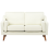 Beliani Sofa 2 Seater LOKKA Fabric Off-White 1