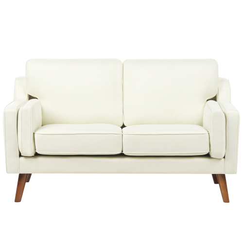 Beliani Sofa 2 Seater LOKKA Fabric Off-White
