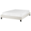 Beliani Bed without Headboard Fabric ROANNE 140 x 200 cm (EU Double) Off-White 1