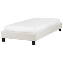 Bed without Headboard Fabric ROANNE 90 x 200 cm (EU Single) Off-White