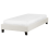 Beliani Bed without Headboard Fabric ROANNE 90 x 200 cm (EU Single) Off-White 1