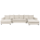 Beliani Corner Sofa LILVIKEN Fabric Light Beige 1