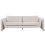 Beliani Sofa 3 Seater MAUNU Velvet Light Beige 1