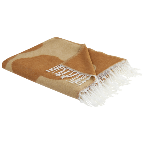 Beliani Blanket BANGRE 130 x 170 cm Orange