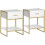 Homcom Mesitas de Noche Blanco 45 x 40 x 60 cm 1