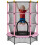 Homcom Cama Elástica Infantil Rosa 140 x 140 x 190 cm 1