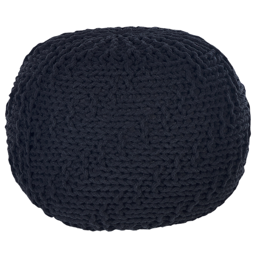Beliani Pouffe PRIENE Cotton Black
