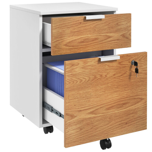 Homcom Cajonera de Oficina Bicolor 42 x 40 x 60 cm
