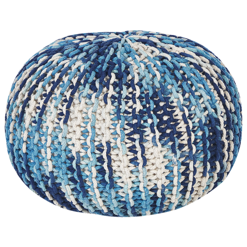 Beliani Pouffe CONRAD Cotton Blue