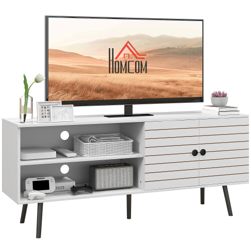 Homcom Mueble de TV Blanco 145 x 38 x 65 cm
