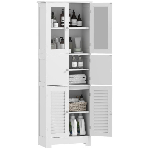 Homcom Columna de Baño Blanco 60 x 30 x 170.5 cm