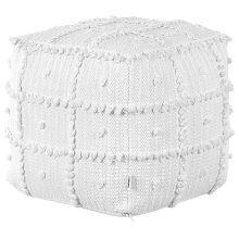 Pouffe HARNAI Cotton White