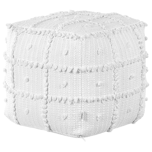 Beliani Pouffe HARNAI Cotton White