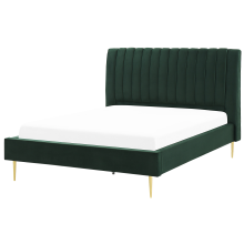 Bed Velvet MARVILLE 140 x 200 cm (EU Double) Emerald Green
