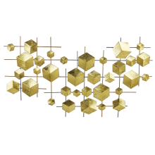 Wall Decor FLEROVIUM 45 cm Metal Gold