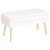 Beliani Upholstered Storage Bench DURHAM Velvet Off-White 1