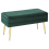 Beliani Upholstered Storage Bench DURHAM Velvet Dark Green 1