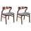 Beliani Set of 2 Dining Chairs MAROA Wood Light Grey 1