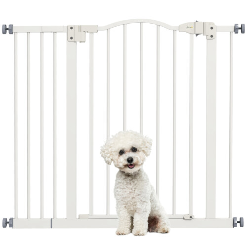 PawHut Barrera de Seguridad Blanco 94 x 3.5 x 78 cm