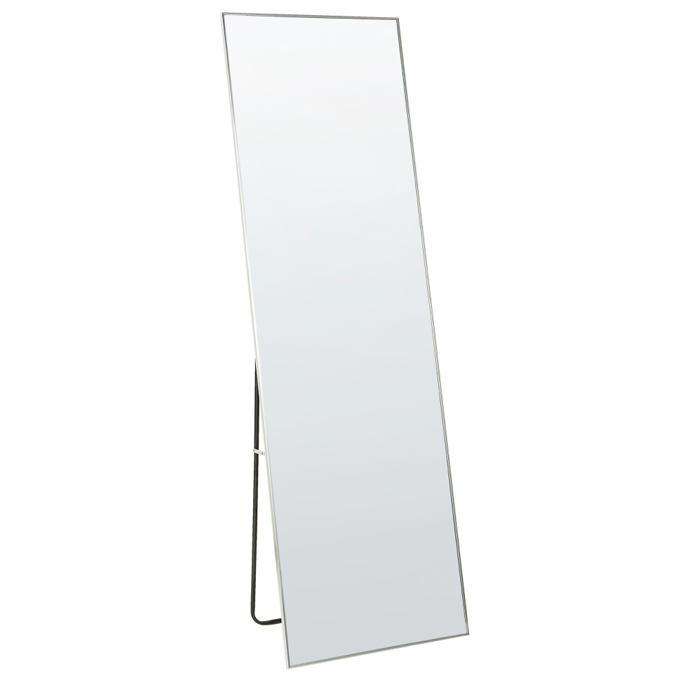 Beliani Standing Mirror Beauvais 156 Cm Metal Silver