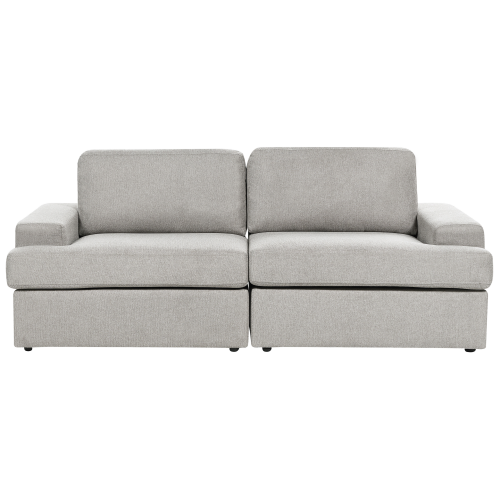 Beliani Sofa 3 Seater ALLA Fabric Light Grey