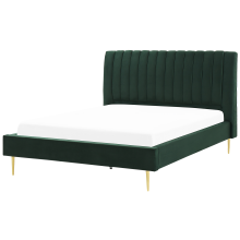 Bed Velvet MARVILLE 180 x 200 cm (EU Super King) Emerald Green
