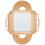 Beliani Wall Mirror ALCORN 70 cm 90 cm Rattan Natural 1