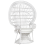 Beliani Peacock Chair EMMANUELLE Rattan White 1