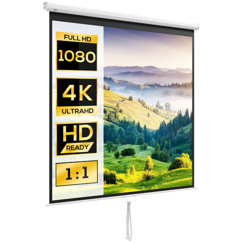 Homcom Pantalla de Proyector Blanco 178 x 178 cm