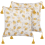 Beliani Set of 2 Decorative Cushions ABUTILON 45 x 45 cm Beige Floral Pattern 1
