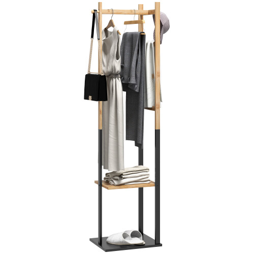Homcom Perchero de Pie Bicolor 46 x 28.5 x 153.5 cm