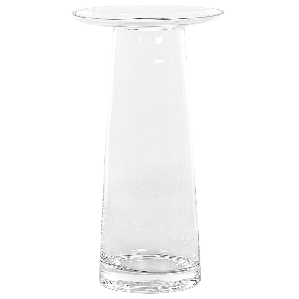 Beliani Flower Vase Manna Glass 26 Cm Transparent