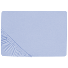 Fitted Sheet JANBU 200 x 200 cm Cotton Light Blue