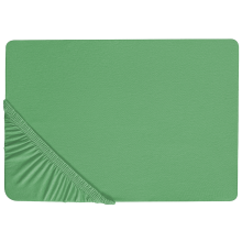 Fitted Sheet JANBU 180 x 200 cm Cotton Green