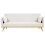 Beliani Sofa Bed 3 Seater ASAA Fabric Off-White 1