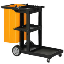 Carro de Limpieza Negro 121 x 50.5 x 96.5 cm