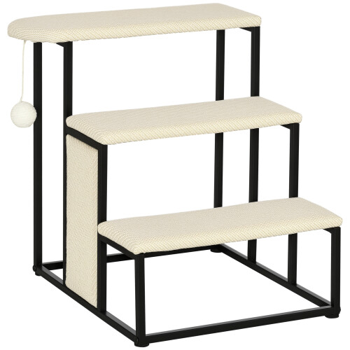 PawHut Escalera para Perro Bicolor 47 x 45 x 47 cm