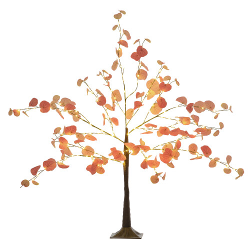 Homcom Árbol con Luce Naranja 17 x 17 x 120 cm