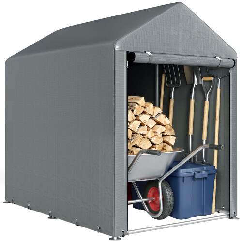 Outsunny Carpa para Herramienta Gris 120 x 179 x 165 cm