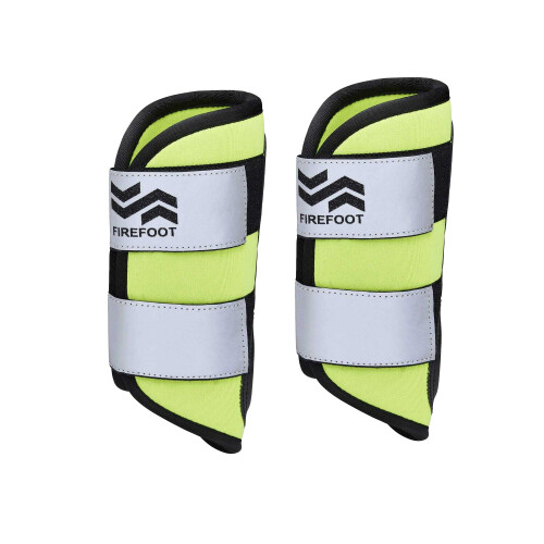 (Full, Yellow) Firefoot Reflective Horse Tendon Boots 2