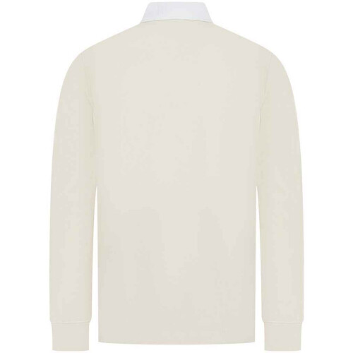 (S, Natural) Front Row Mens Premium Rugby Shirt 1
