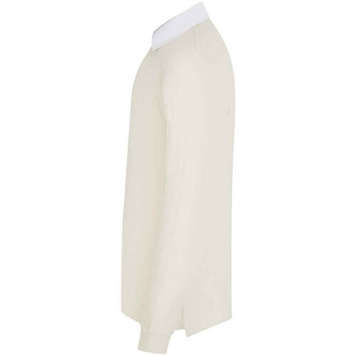 (S, Natural) Front Row Mens Premium Rugby Shirt 2