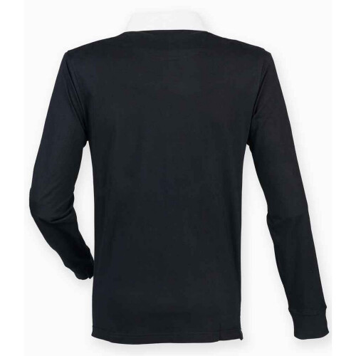 (M, Black) Front Row Mens Premium Rugby Shirt 1