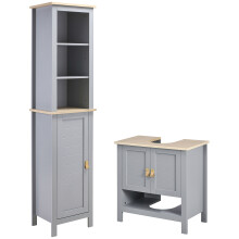 Conjunto de Baño Gris 39 x 30 x 168 cm