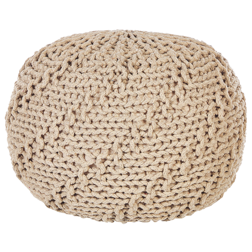 Beliani Pouffe PRIENE Cotton Beige